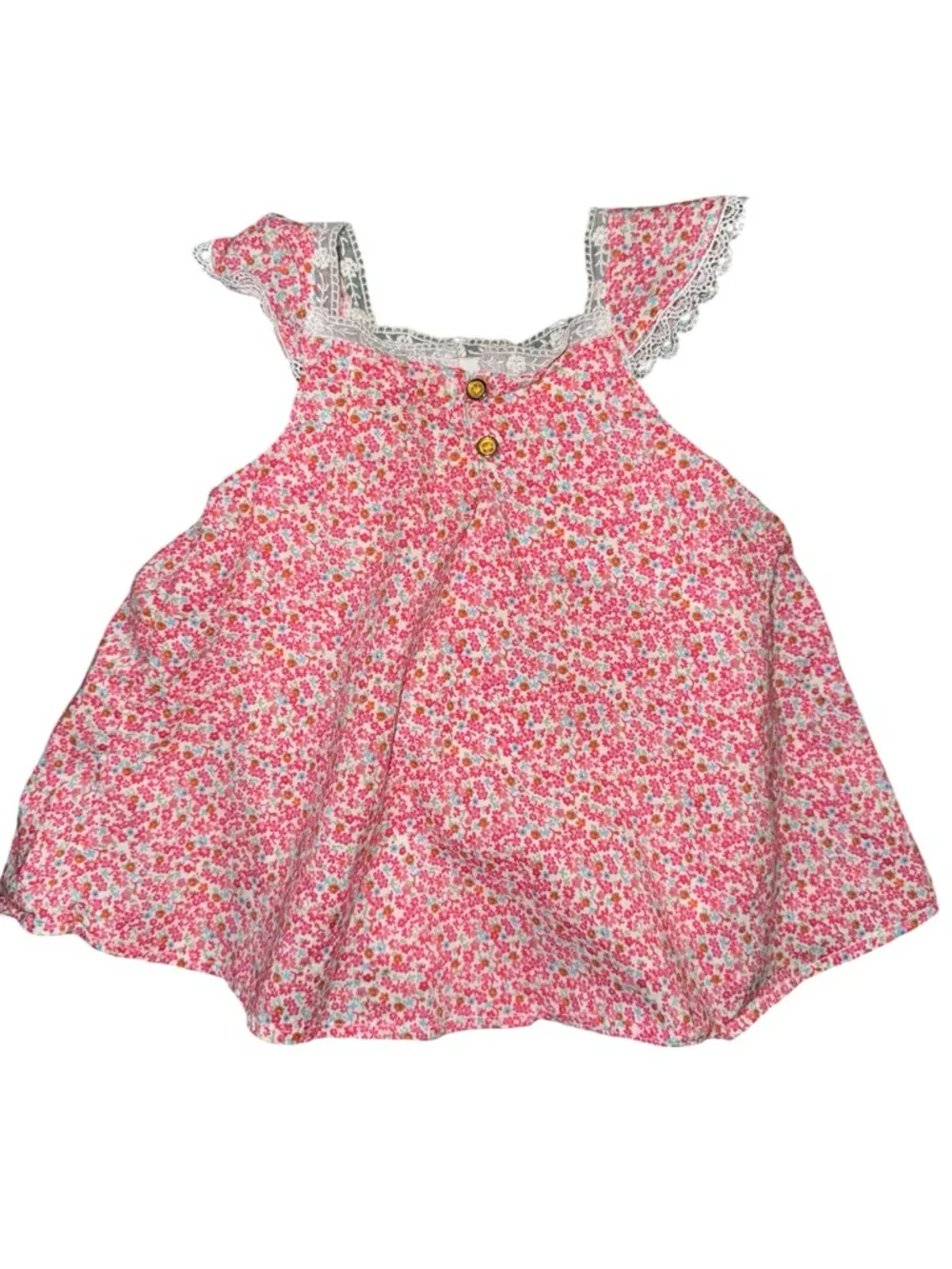 Juicy Couture Pink Label Floral Infant Dress with snap onesie, super cute!